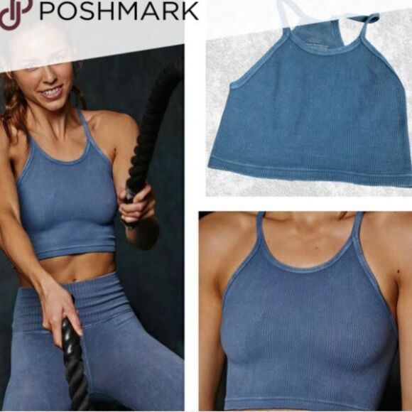 Free People Movement Happiness Runs Women's XS/Small Blue Racerback‎ Tank Active - Picture 1 of 5